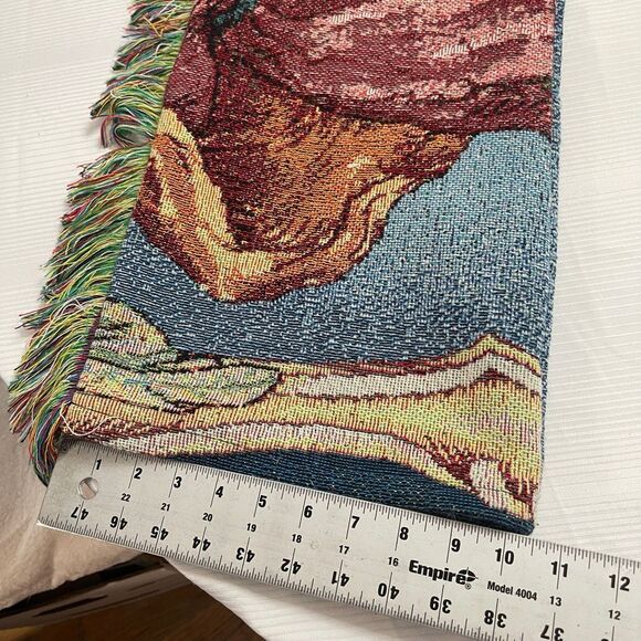 Angel Tapestry Upcycled Art To Wear Pants Size Small Medium See Measurements - Picture 5 of 6